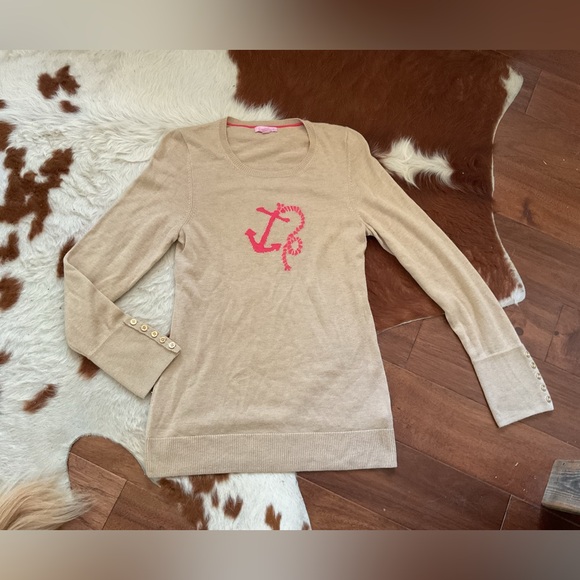 Lilly Pulitzer Sweaters - Lilly Pulitzer Beige Sweater with Anchor Design
